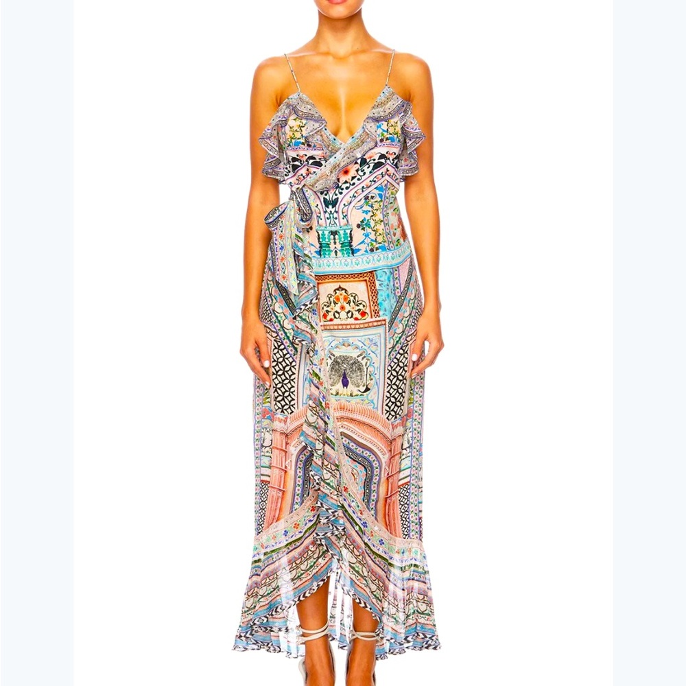 Camilla 🌷Long Frill Wrap Dress Lady Lake